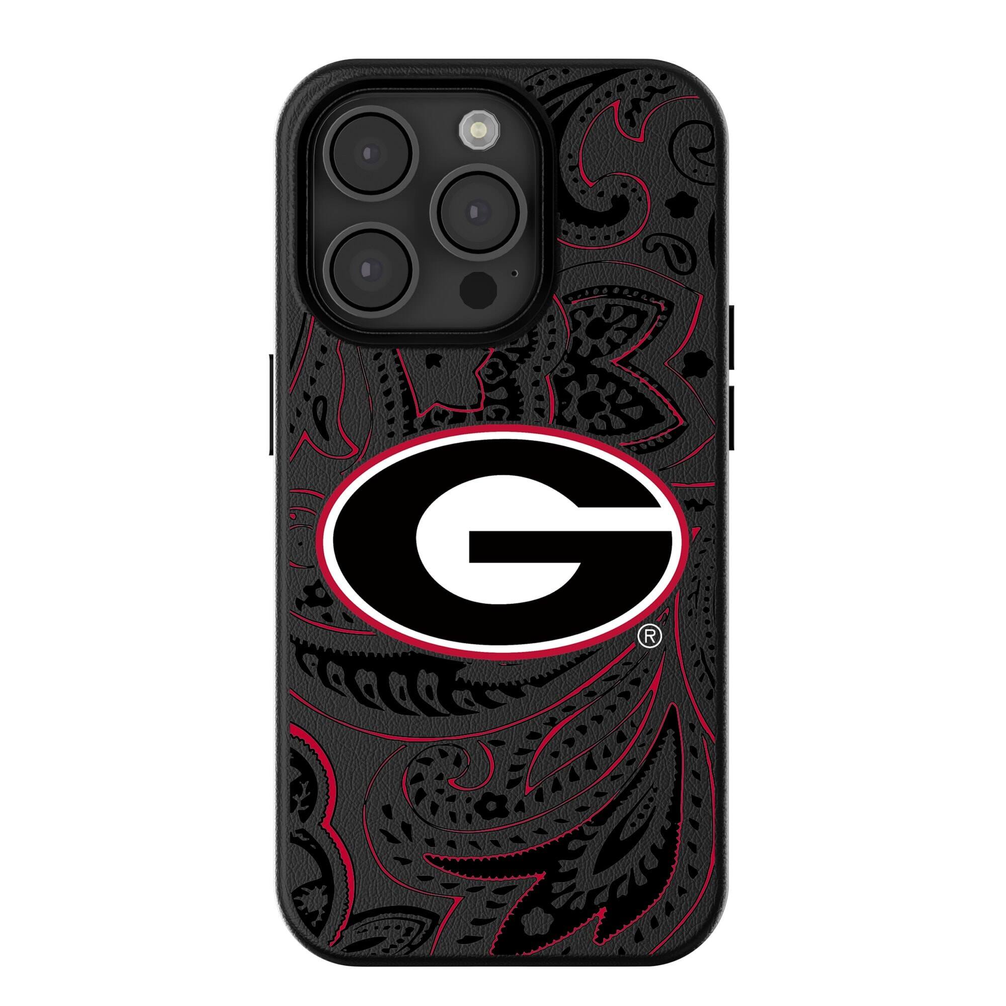 Keyscaper - NCAA - Georgia Bulldogs Paisley iPhone Magnetic Bump Case - 16 Pro - Black price history on PriceWatchPro