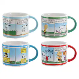 Today on Peanuts 4 Piece 20 Ounce Stoneware Mug Set - Assorted Colors