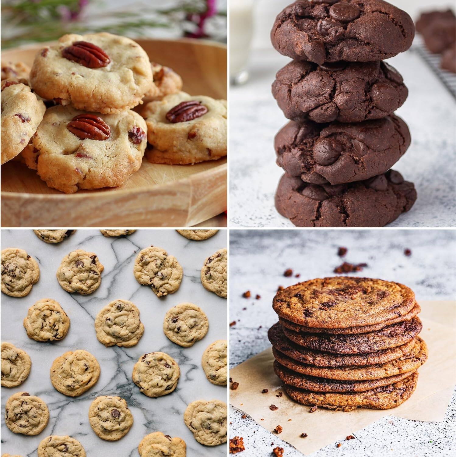 Back. Baker's Secret - Baker's Secret Commercial Grade Natural Pure Aluminum 2-Pack Cookie Sheet, 16" x 13.8" x 0.1" - Silver.