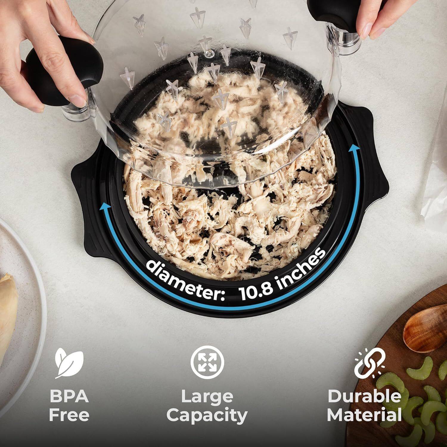 - Diameter: 10.8 inches
- BPA Free
- Large Capacity
- Durable Material