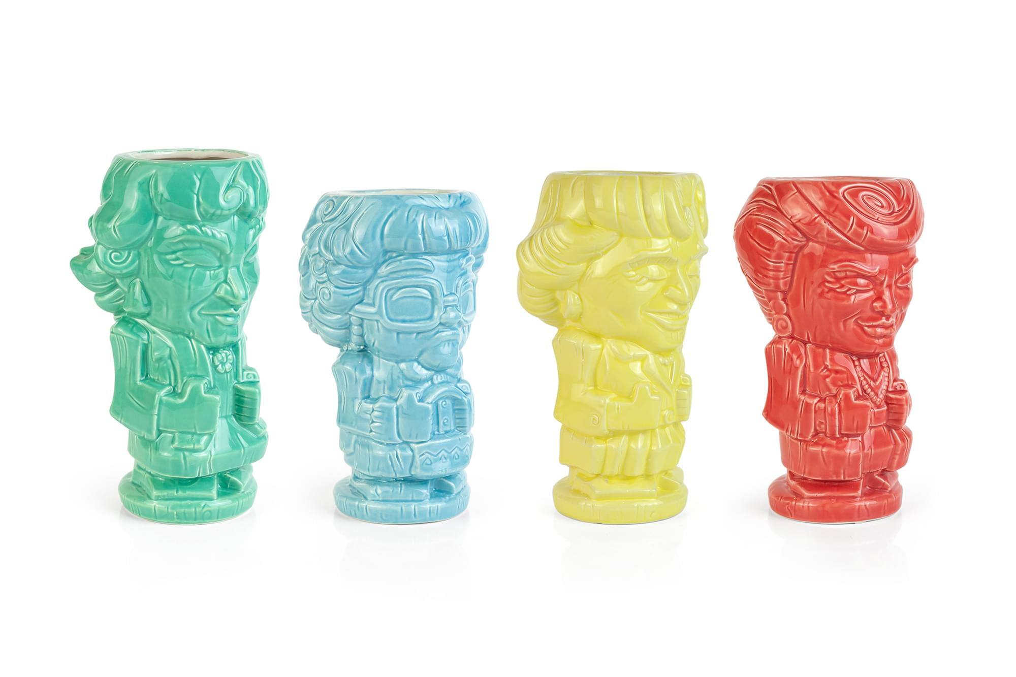 Alt View 1. ThinkGeek - Geeki Tikis The Golden Girls Ceramic Mugs | Set of 4 - Multicolored.