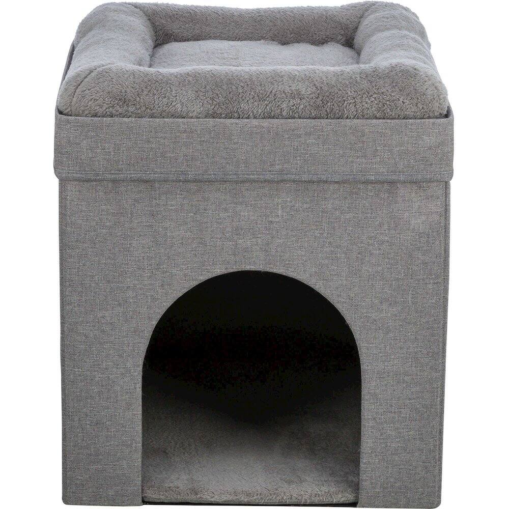 TRIXIE - Crazy Cube Stackable 1-Story Indoor Cat Condo, Cat House with Scratching Pad - Gray price history on PriceWatchPro