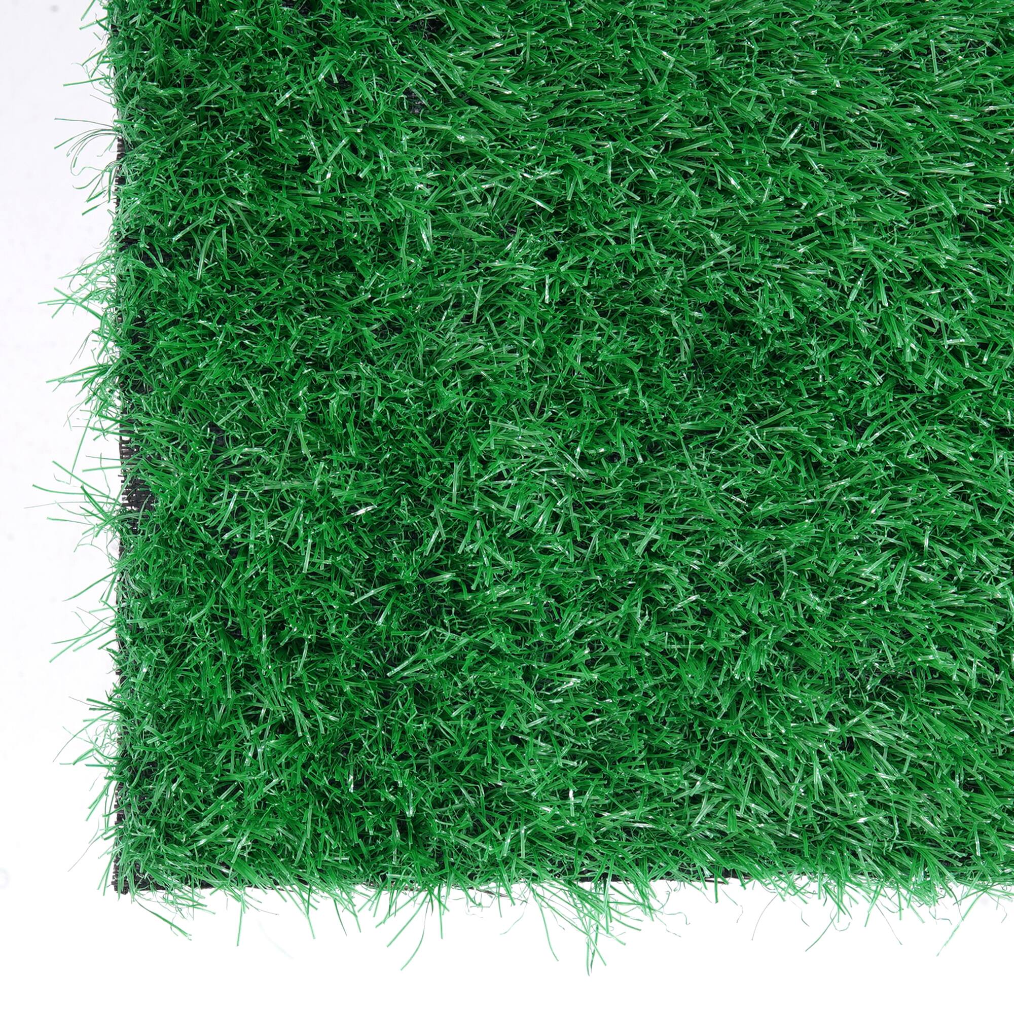 Alt View 6. Famapy - Artificial Grass Turf Rug Indoor Outdoor Large Fake Lawn Carpet for Balcony Patio Garden Pet-Friendly - Dark Green.