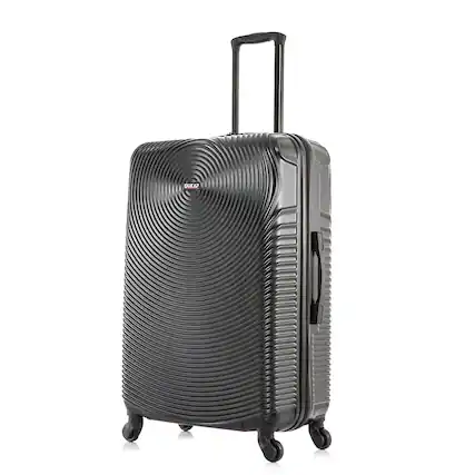 Front. DUKAP - Inception Lightweight Hardside Spinner Luggage 28" - BLACK.