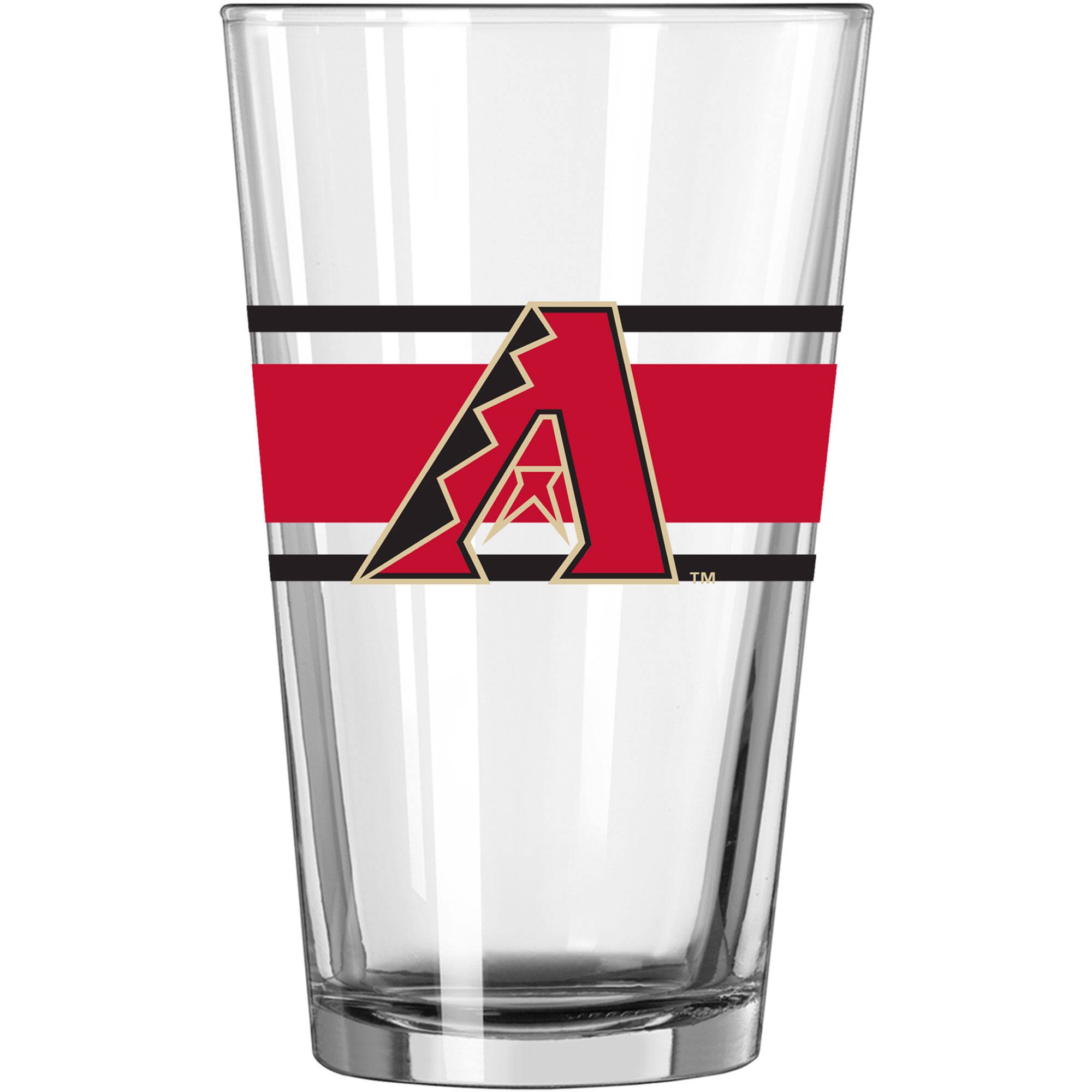 Front. Logo Brands - Arizona Diamondbacks 16oz. Stripe Pint Glass - Multicolor.
