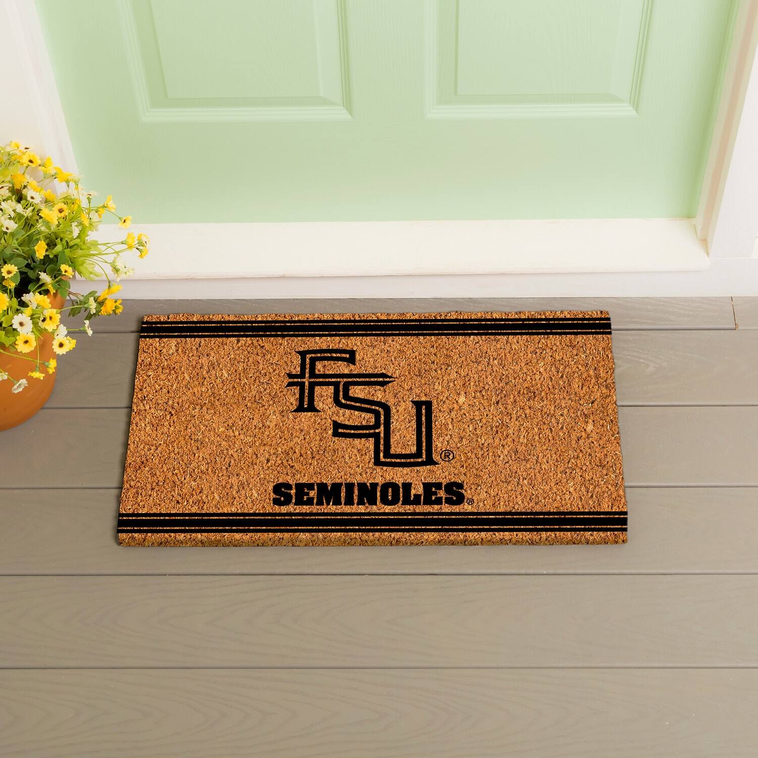 Alt View 1. Evergreen Enterprises - Florida State Seminoles 16" x 28" Coir Logo Doormat - Multicolor.