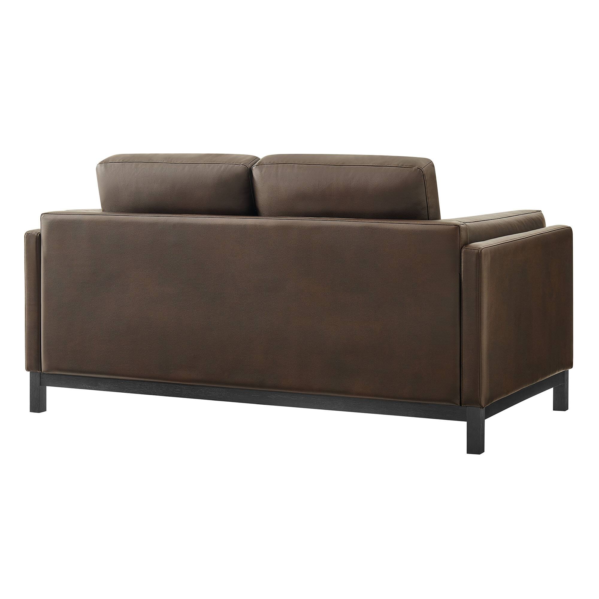Alt View 4. Modway - Roscoe 63 inch Vegan Leather Loveseat by Modway - Espresso.