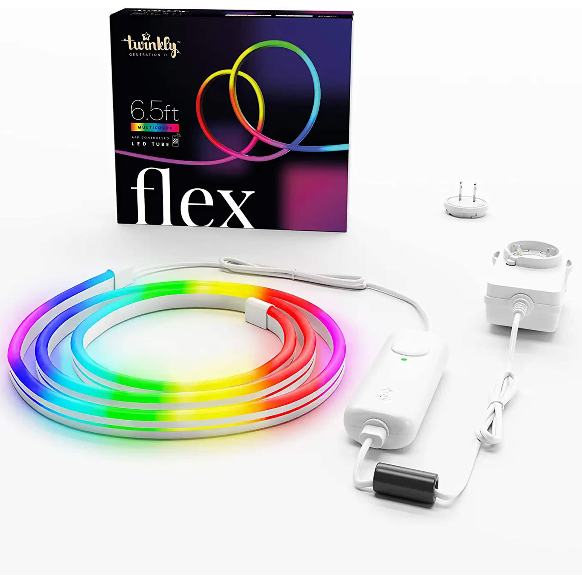 Twinkly - Flex App-Controlled Flexible Light Tube RGB (16 Million Colors) 6.5 feet - Multicolored