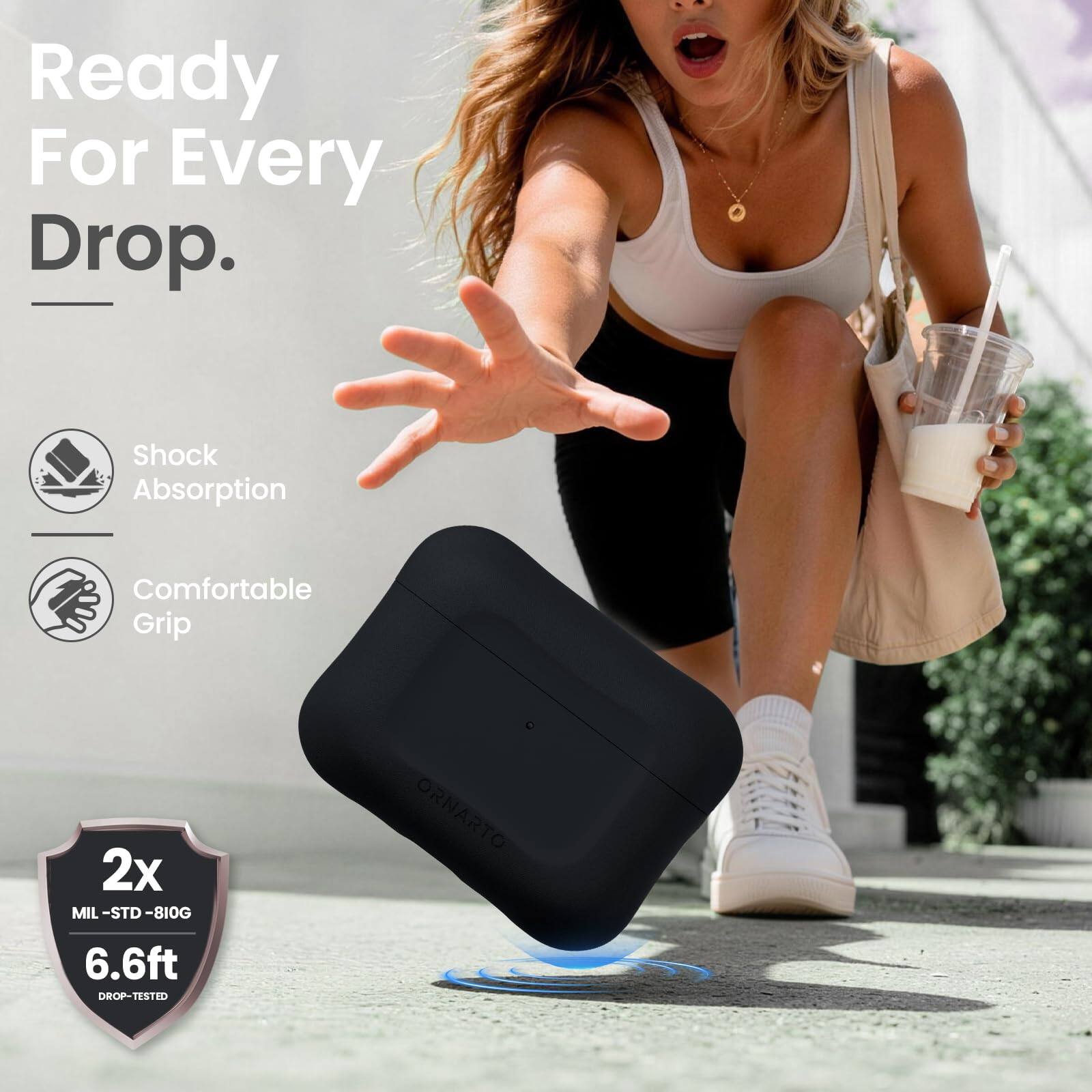 Ready For Every Drop.  
Shock Absorption  
Comfortable Grip  
2x MIL-STD-810G  
6.6ft DROP-TESTED