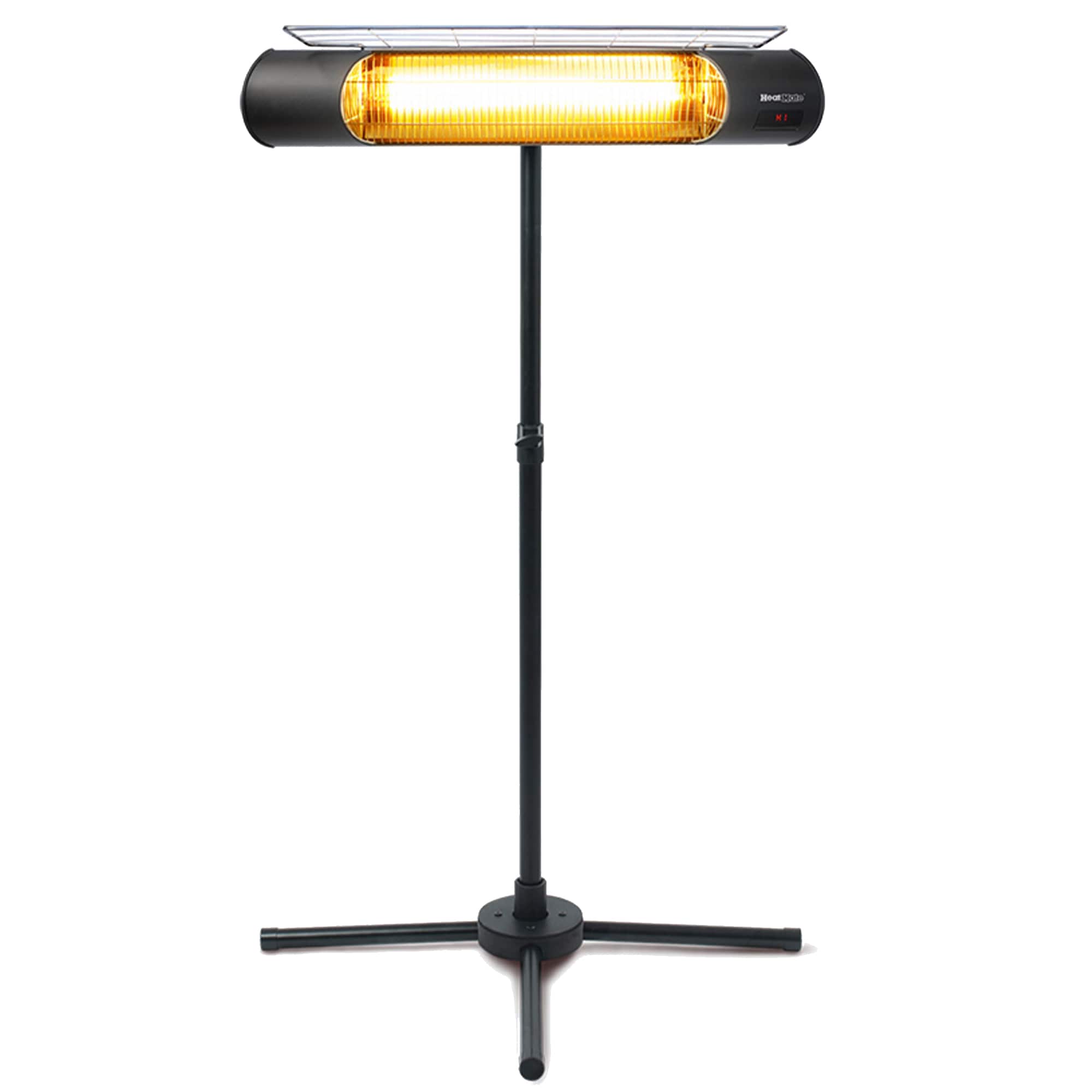 Sengoku - HeatMate Weatherproof Graphite Patio Heater with Stand and Remote - Black