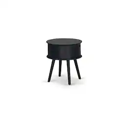 East West Furniture - Night Stand Navy Blue - Brown