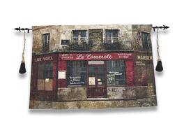 Manual Woodworkers & Weavers - Paris Forgotten Tapestry Wall Hanging with Decorative Rod 52 In. X 35.5 In - Multicolored