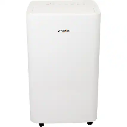 Front. Whirlpool - 14,000 BTU ASHRAE (10,000 BTU SACC) Portable Air Conditioner - white.