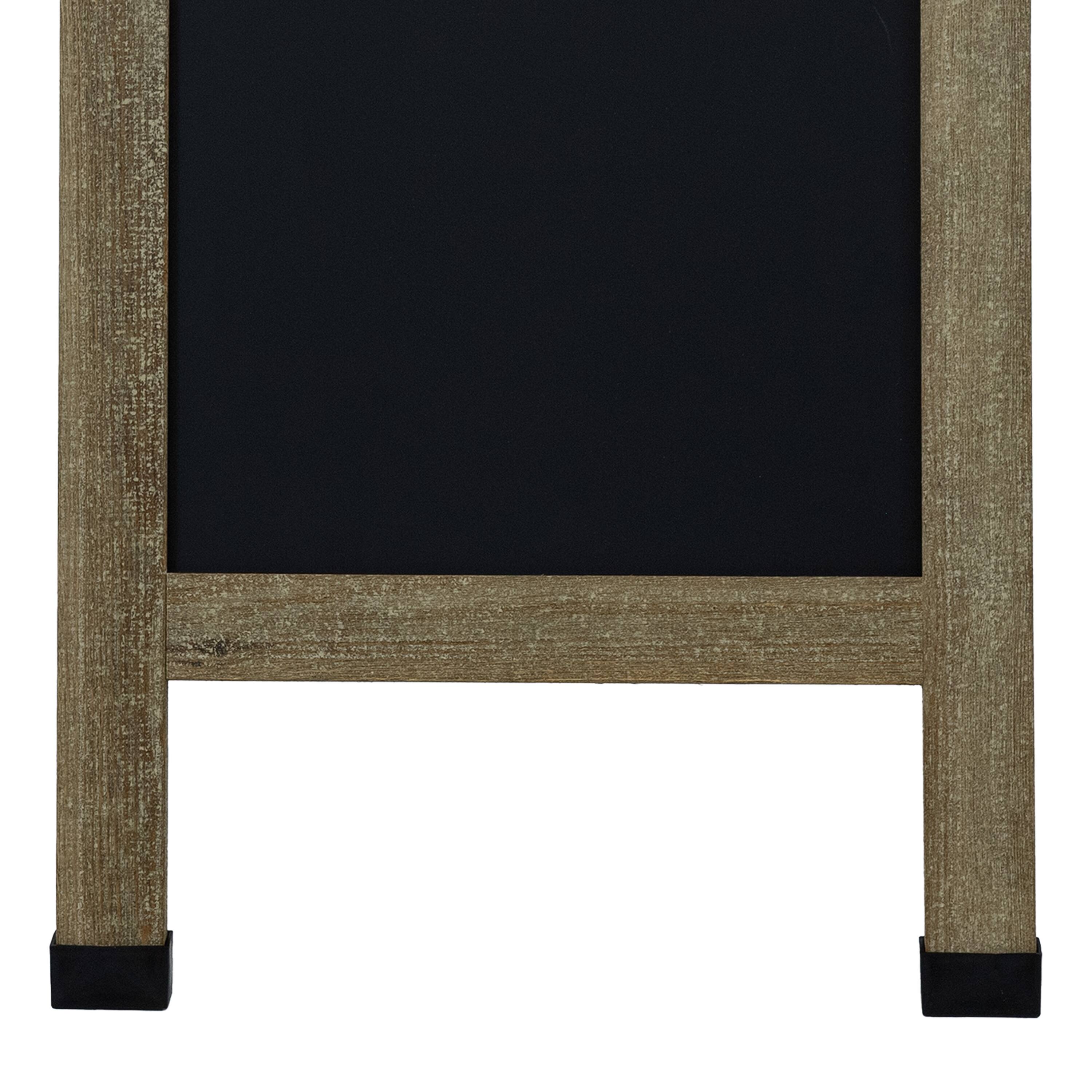 Alt View 8. Sunnydaze - 40" x 20" Chalkboard with Chalk and Eraser - Weathered Wood.