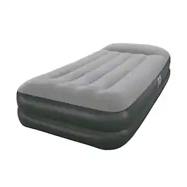 Sealy - Tritech Twin Sized 16" Air Mattress Bed 2 Person w/Built-In AC Pump & Bag - Gray