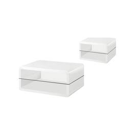 Coaster Co. of America - Elana 2-piece Coffee and End Table Set High Gloss - White