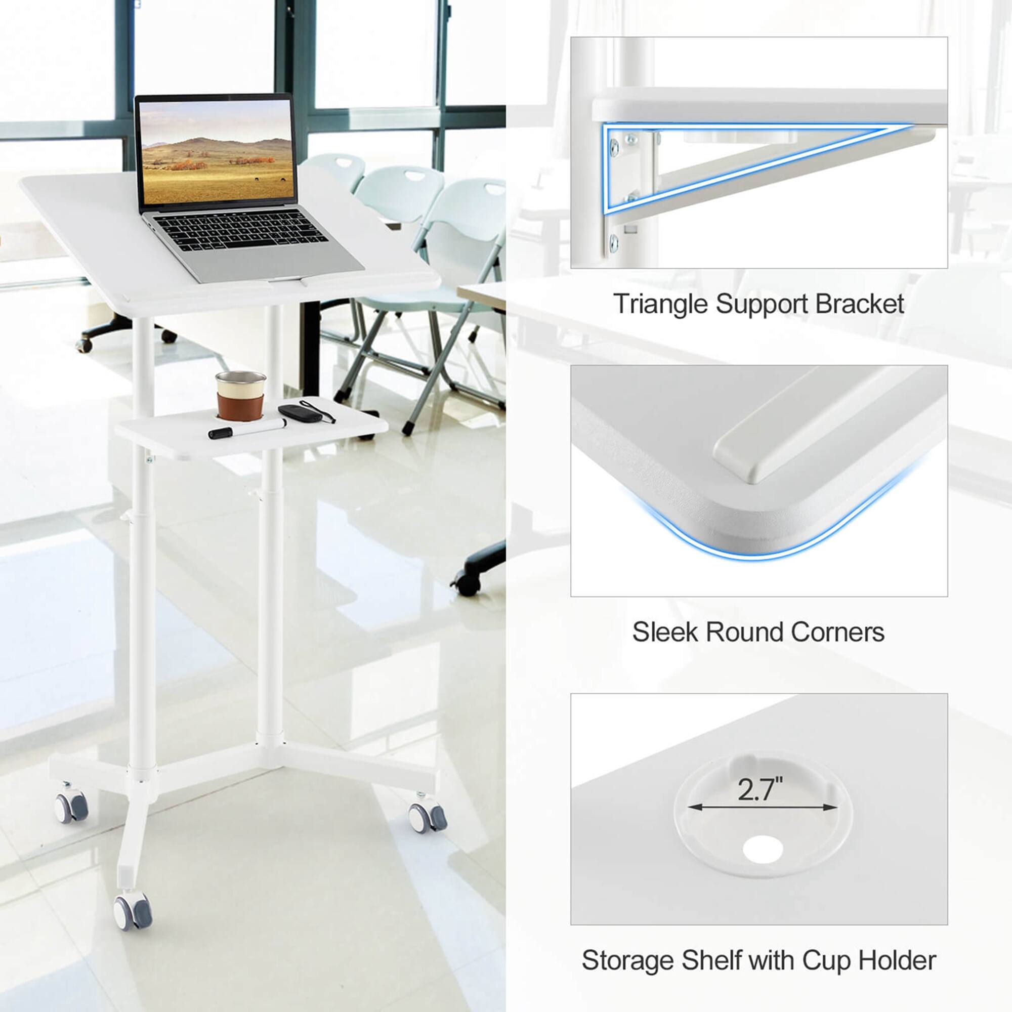 1g

Triangle Support Bracket

Sleek Round Corners

2.7"

Storage Shelf with Cup Holder