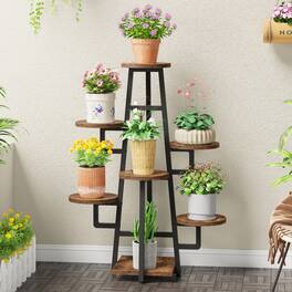 Tribesigns - Office Storage Shelf, For Organizing and Displaying Items in Workspaces and Reception Areas - Brown