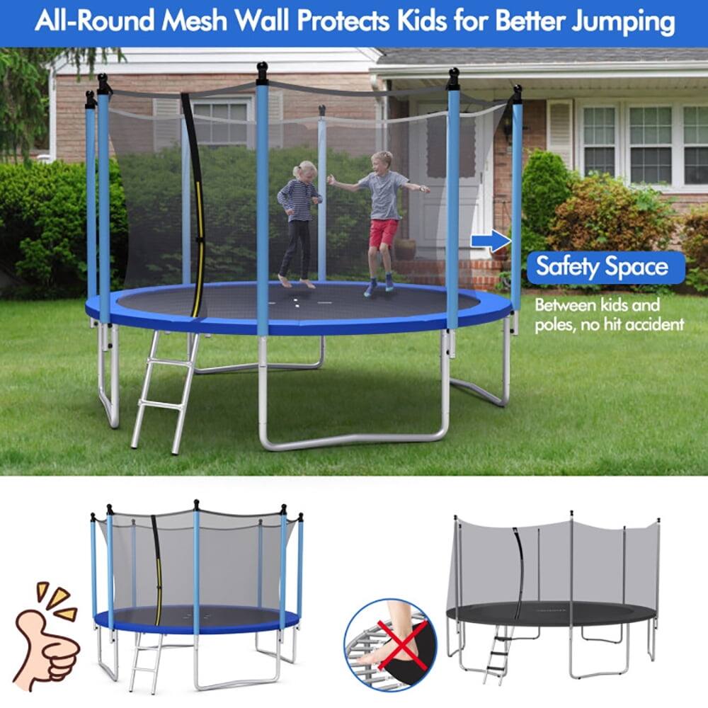 All-Round Mesh Wall Protects Kids for Better Jumping

Safety Space
Between kids and poles, no hit accident
