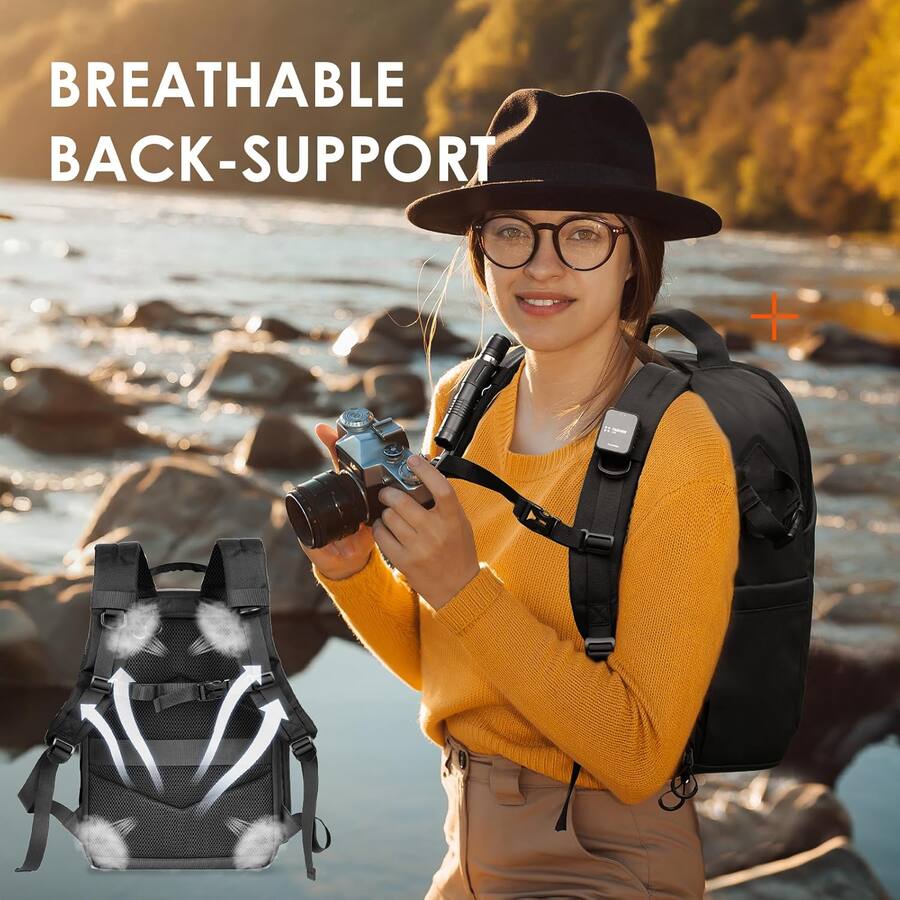 TARION Compact Camera Backpack 12.5L Slim DSLR Backpack with 14