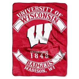 Northwest - Wisconsin Badgers Rebel Series Raschel 60x80 Throw/Blanket - Multi