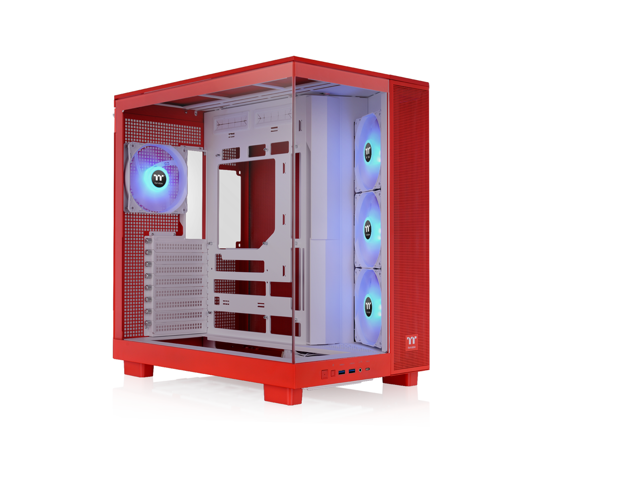 Thermaltake - View 380 XL TG ARGB Case, 4x120mm Fans, 360mm Rad, 420mm GPU, Dual Chamber, Orange - Flaming Orange price history on PriceWatchPro