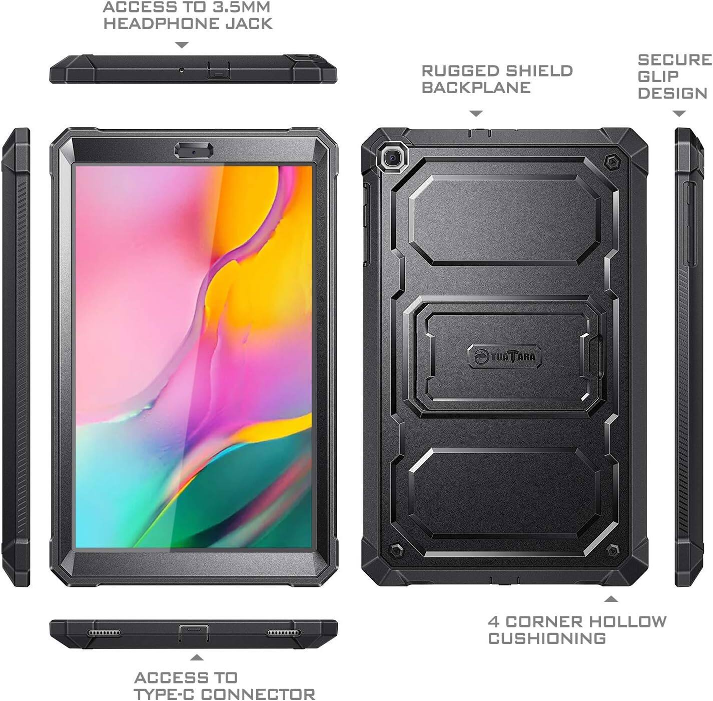 - ACCESS TO 3.5MM HEADPHONE JACK
- RUGGED SHIELD BACKPLANE
- SECURE GLIP DESIGN
- TUATARA
- 4 CORNER HOLLOW CUSHIONING
- ACCESS TO TYPE-C CONNECTOR