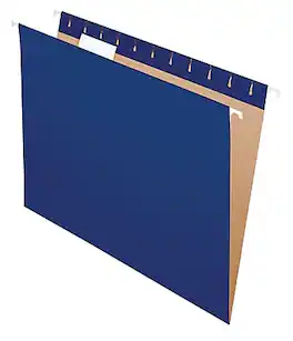 Pendaflex - Recycled Hanging File Folders, 1/5 Tab, Letter Size, 25/Box - Navy