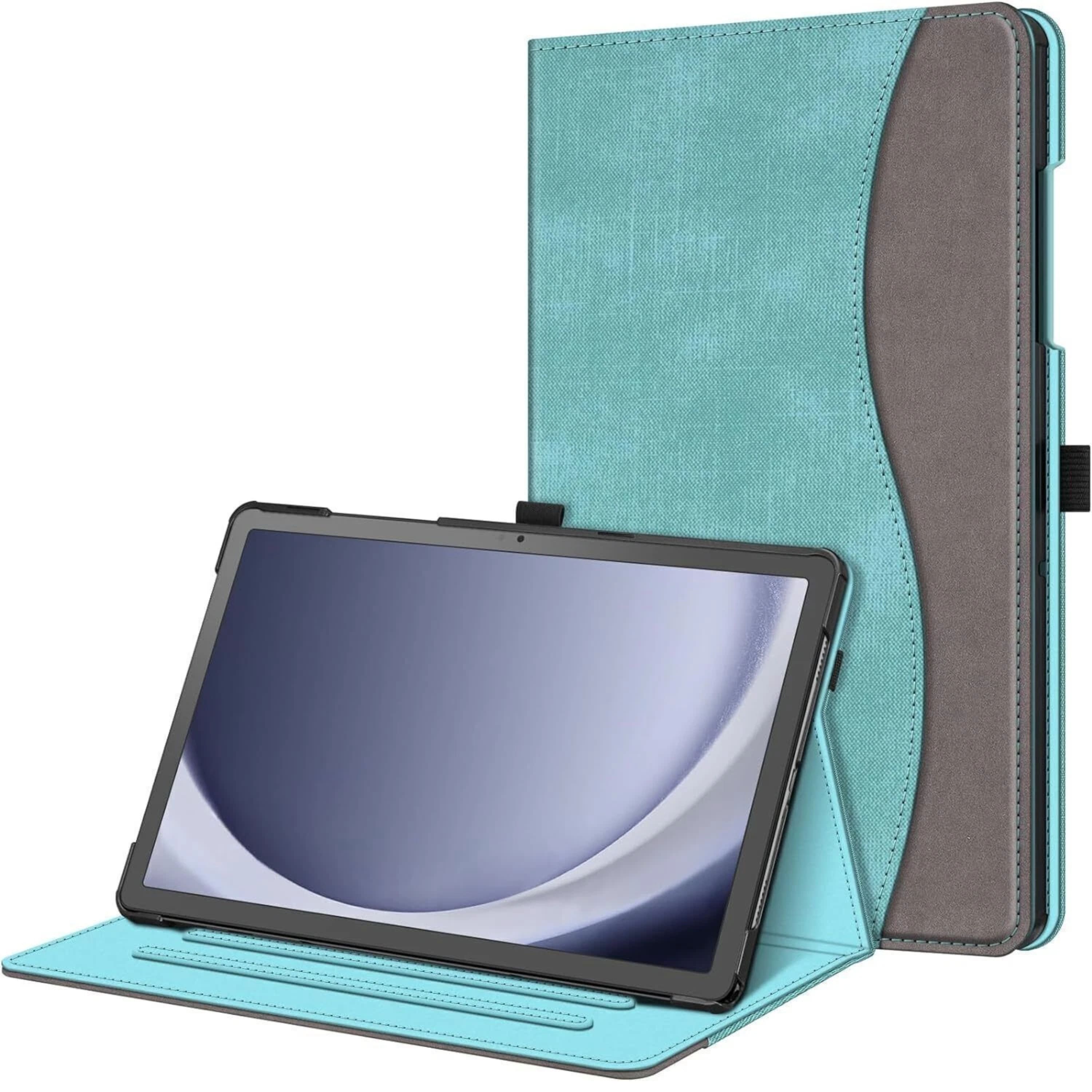 Front. Kitcheniva - Multi Angle Stand Protective Case Cover For 11'' Samsung Galaxy Tab A9+ Turquoise - Turquoise.