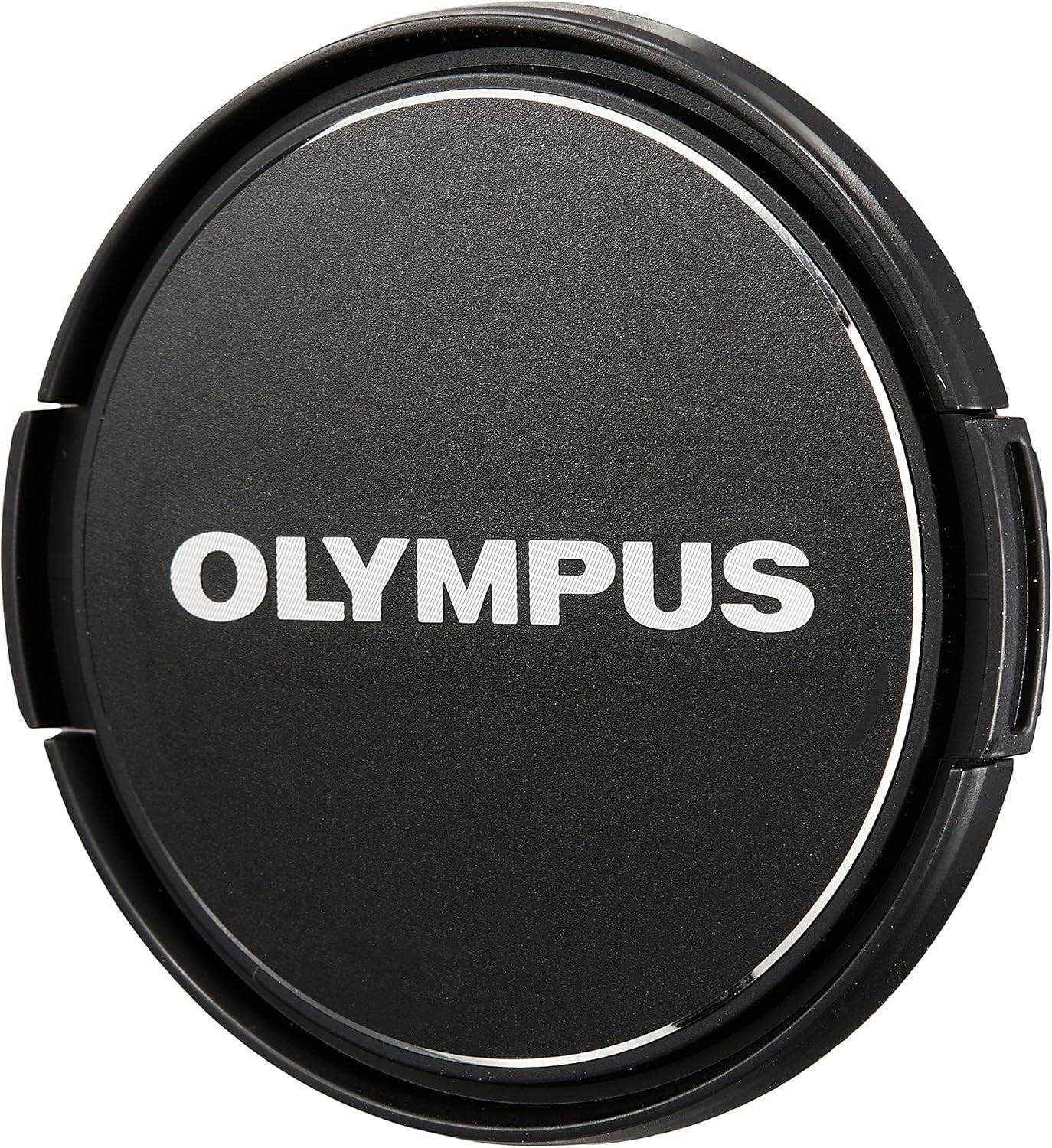 Front. Olympus - 12mm Wide-Angle Prime Lens Protection Kit with Front and Rear Caps for Micro Four Thirds, Lightweight - Black.