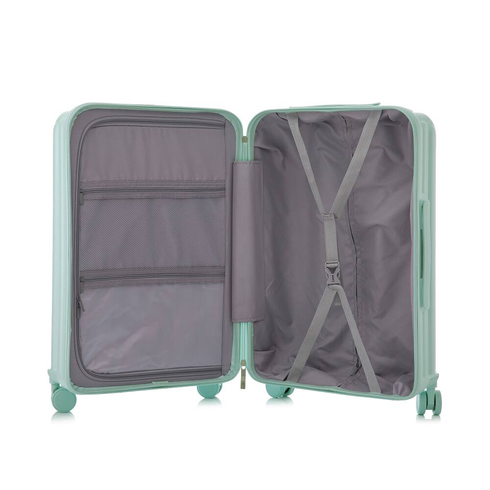 Alt View 7. Ropilly - Ropilly 3 Piece Luggage Set Mint Green Hard Shell Suitcase with Cup Holder - Mint Green.