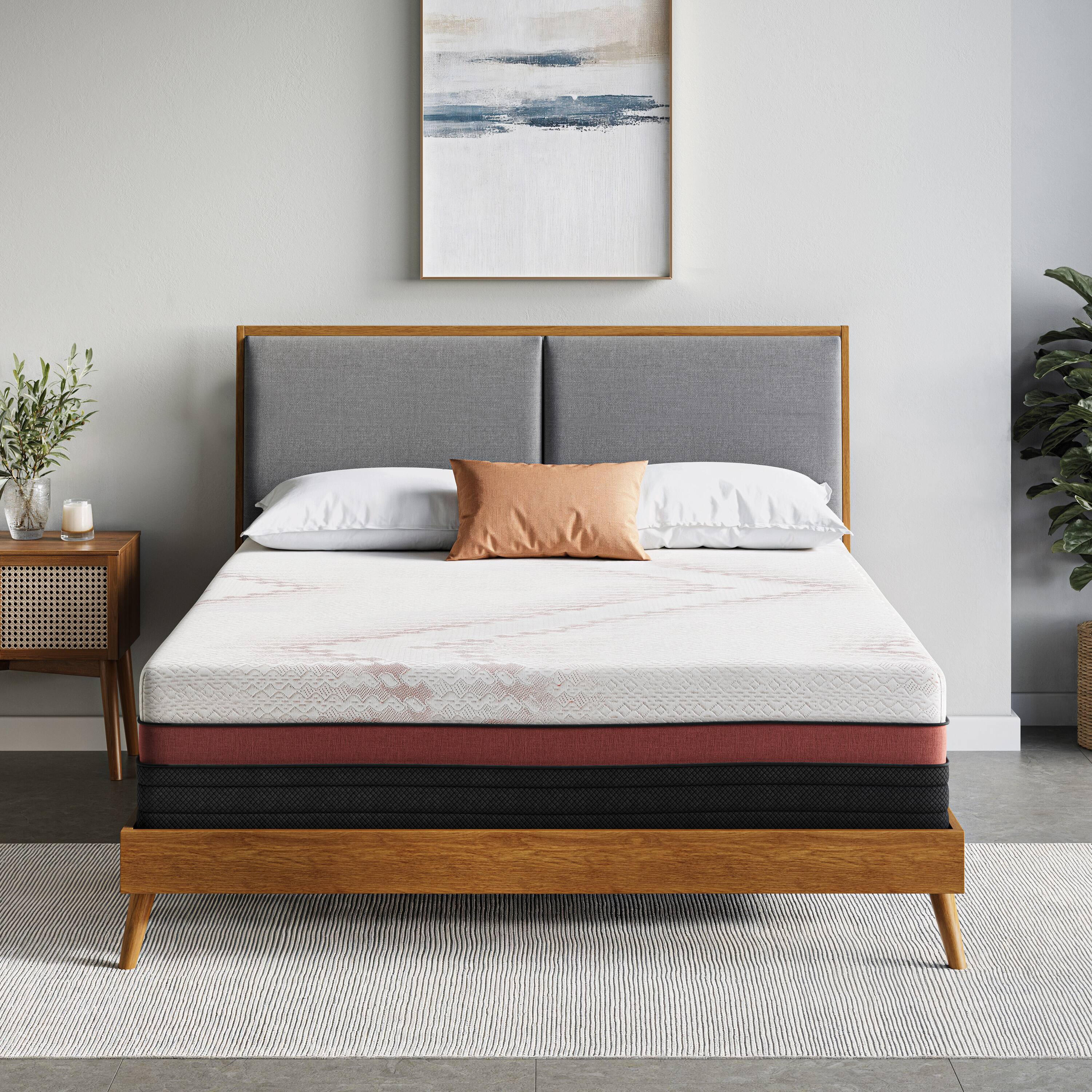 Alt View 5. Nautica - 14" Niagra Gel Memory Foam Mattress w/Copper - WHITE/BLACK.