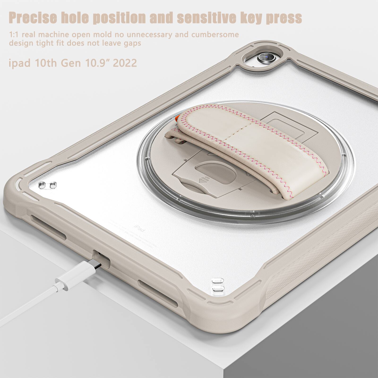 Precise hole position and sensitive key press  
1:1 real machine open mold no unnecessary and cumbersome design tight fit does not leave gaps  
iPad 10th Gen 10.9" 2022