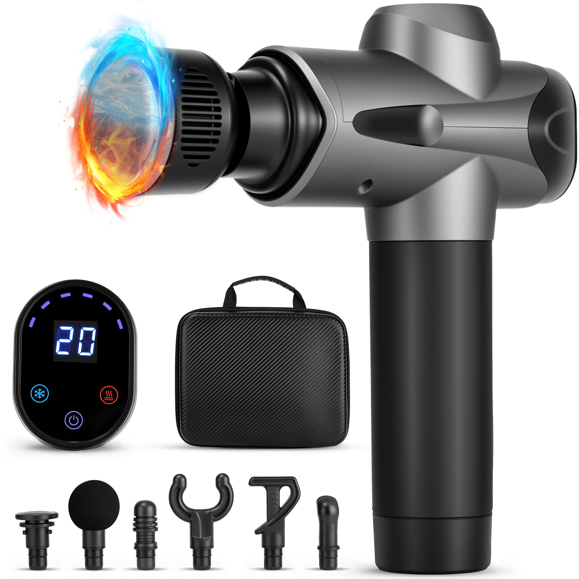 Front. Sugift - Hot and Cold Deep Tissue Percussion Massager - Black.