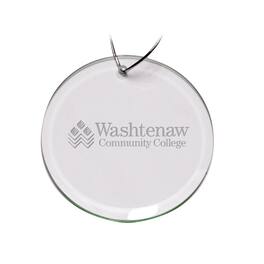 Jardine - Washtenaw Community College 3'' Glass Round Ornament - Multicolor