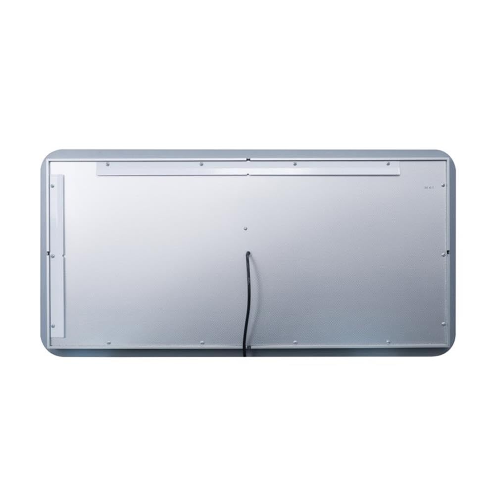 Back. Elegant Decor - Genesis 18in x 36in soft edge LED mirror - Glossy White.