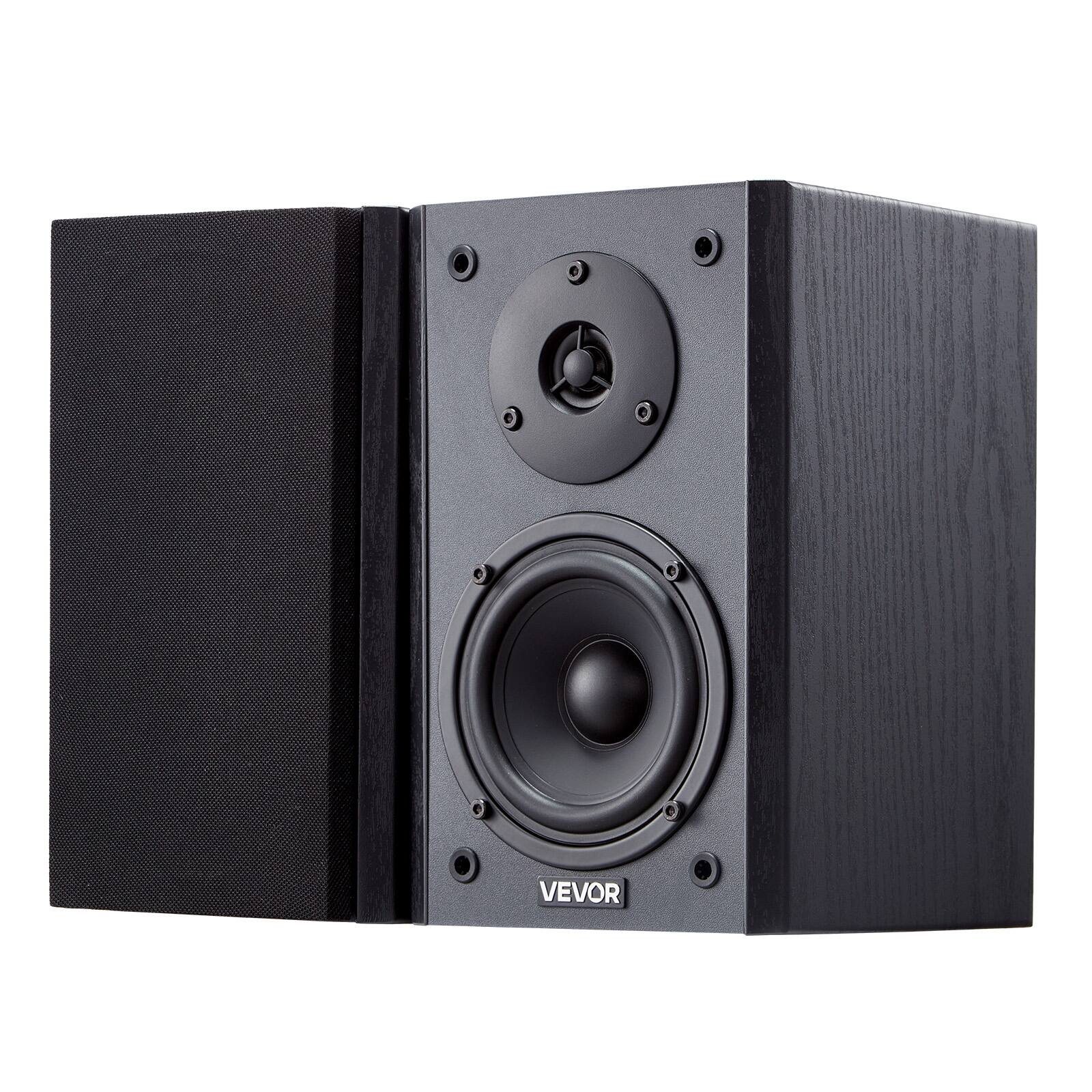 Alt View 5. VEVOR - 20W x 2, Active Studio Monitor Speaker with 4 Inch Woofer, Adjustable Volume and Audio with Bluetooth Optical Connection - Black.