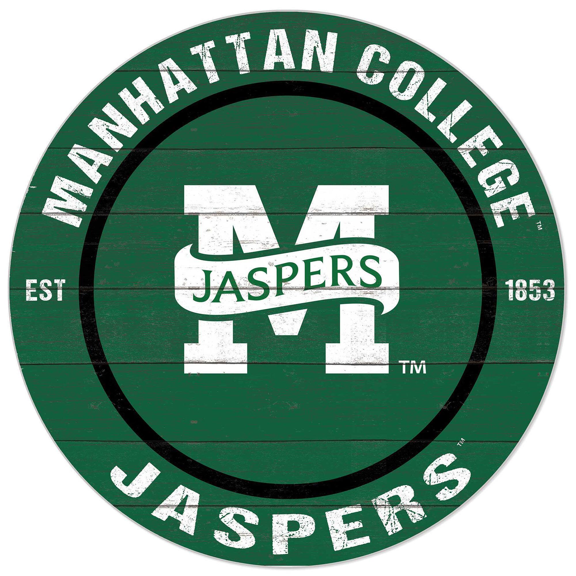 Green Manhattan Jaspers 20'' x 20'' Indoor/Outdoor Circle Sign