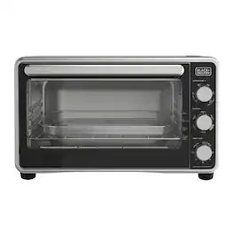 Loheer - 6-Slice Air Fryer Toaster Oven 1500W Countertop Convection Oven for 12-Inch Pizza - Stainless Steel