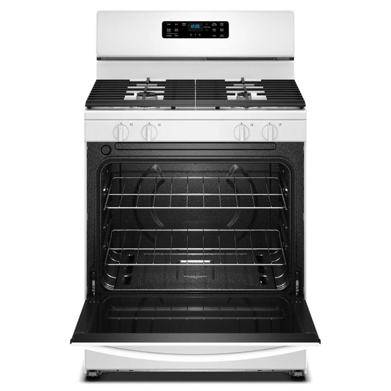Alt View 10. Whirlpool - 30 inch Wide 4 Burner 5.3 cu. ft. Freestanding Gas Range with No Preheat Mode and Steam Cleaning - White.