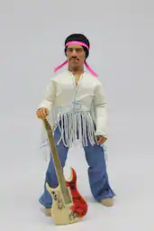 Jimi Hendrix - Mego - Jimi Hendrix - Woodstock 8" Action Figure with Flocked Hair - COLLECTIBLES