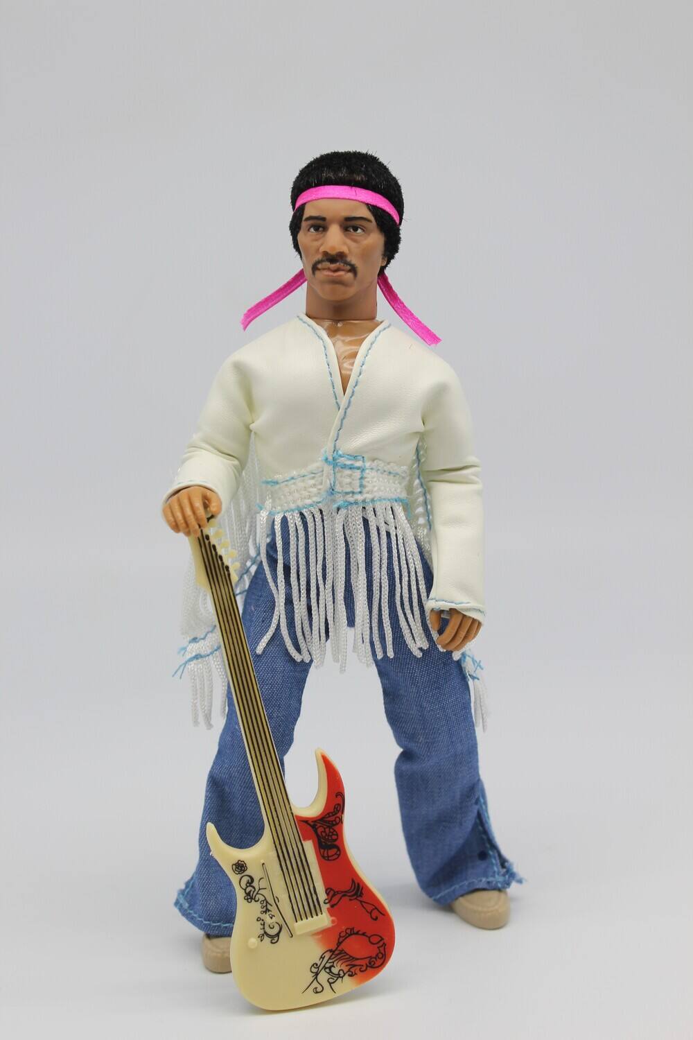 Jimi Hendrix - Mego - Jimi Hendrix - Woodstock 8" Action Figure with Flocked Hair - COLLECTIBLES