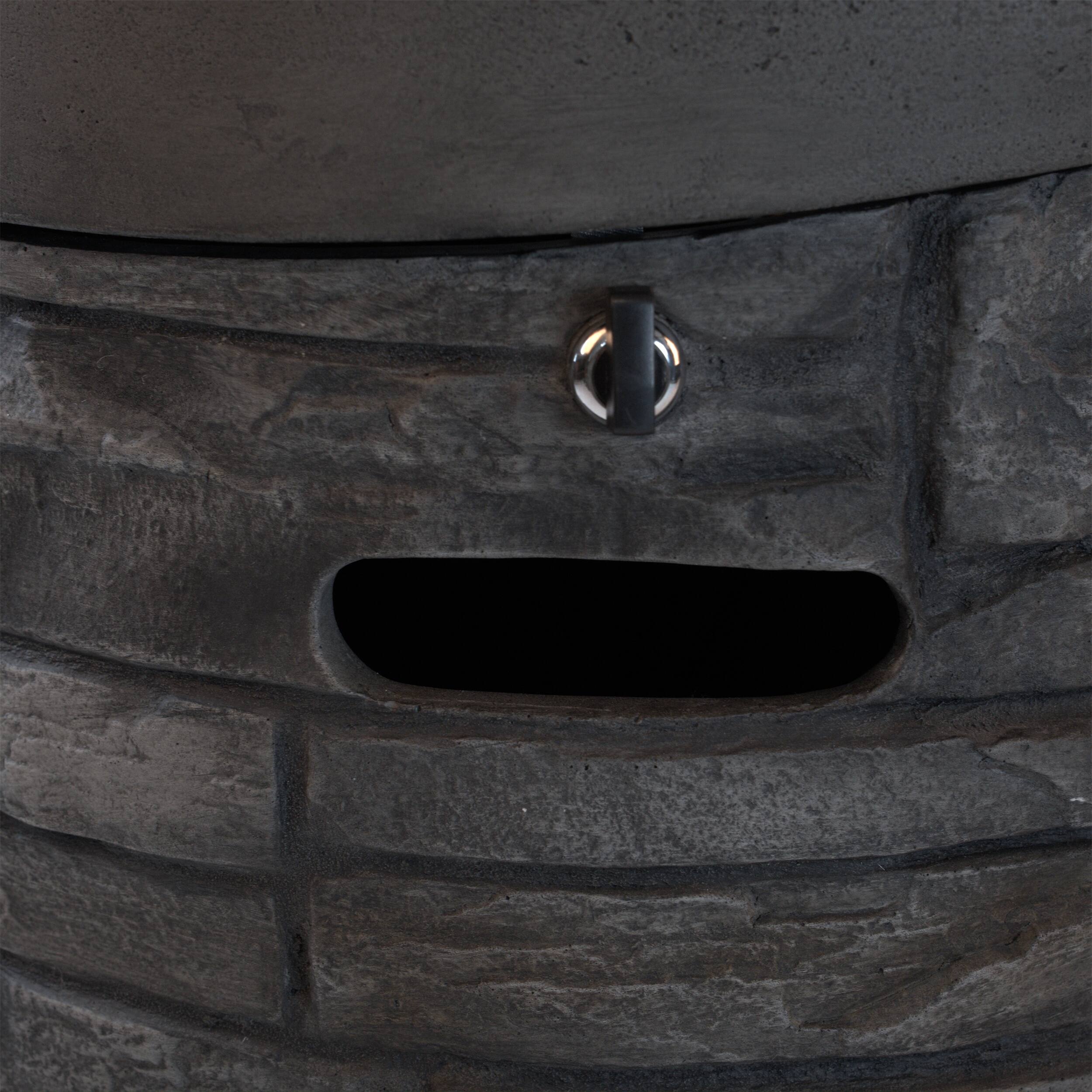 Alt View 1. Dexmalle - Dexmalle-CSA Certification 20 Inch Round Gas Fire Pit With Lava Stone and Rainproof Cover-32000 BTU,Magnesium Oxide,Gray.