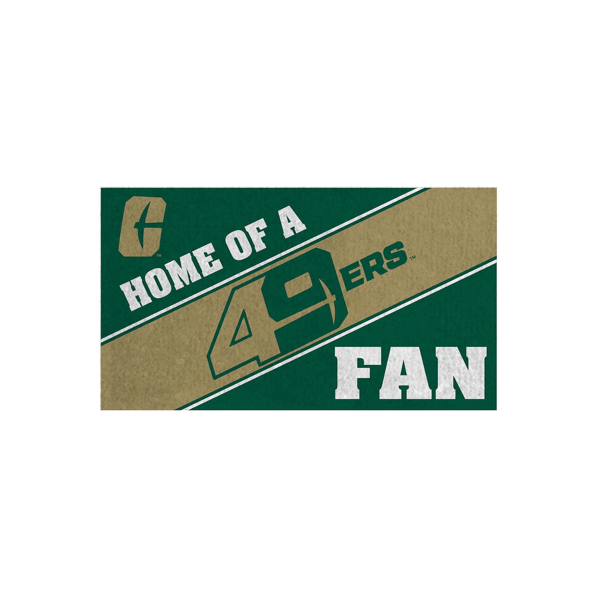 Evergreen Enterprises - Charlotte 49ers 16" x 28" Home of a Fan Indoor/Outdoor Logo Turf Mat - Multicolor