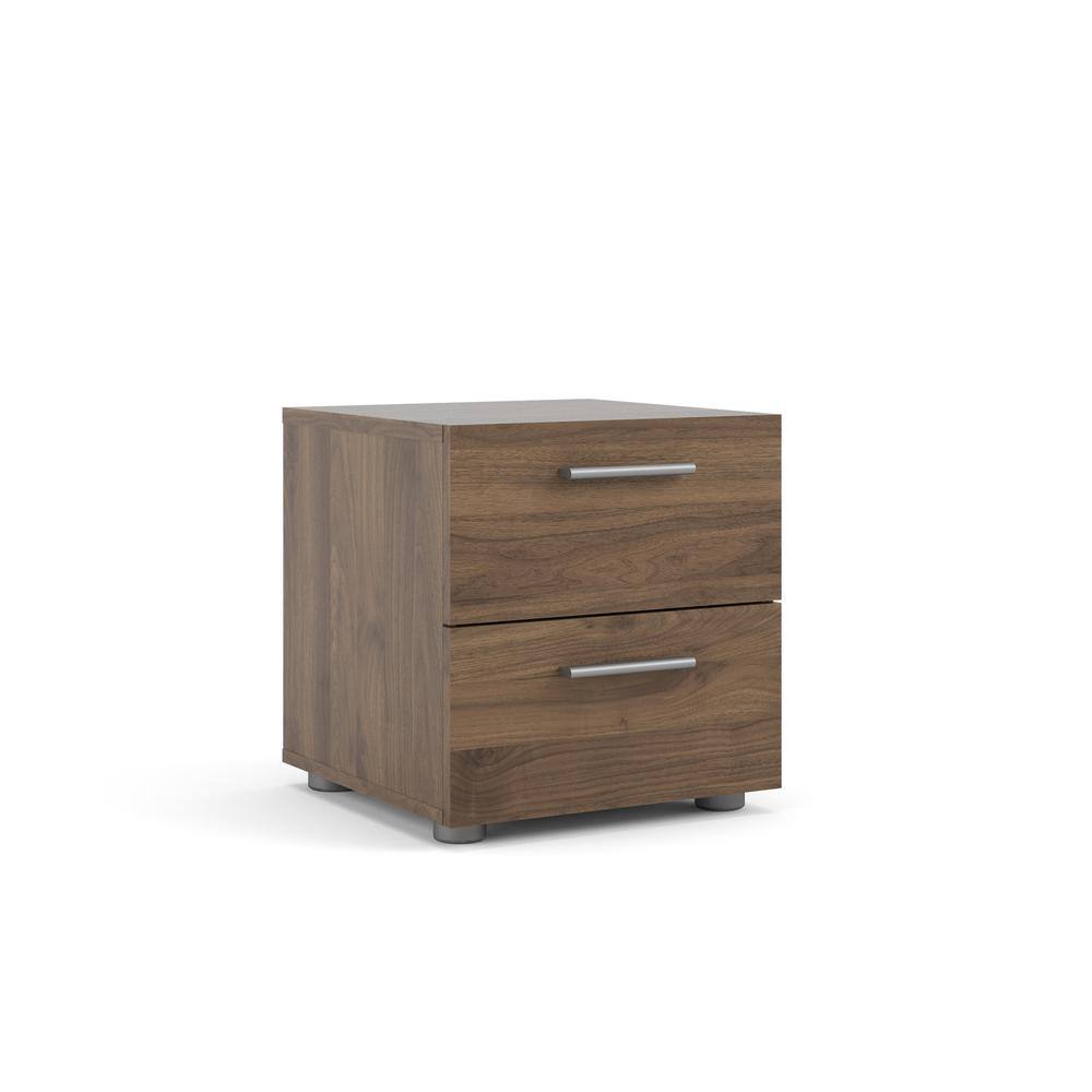 Angle. Tvilum - Austin 2 Drawer Nightstand, Walnut - Brown.