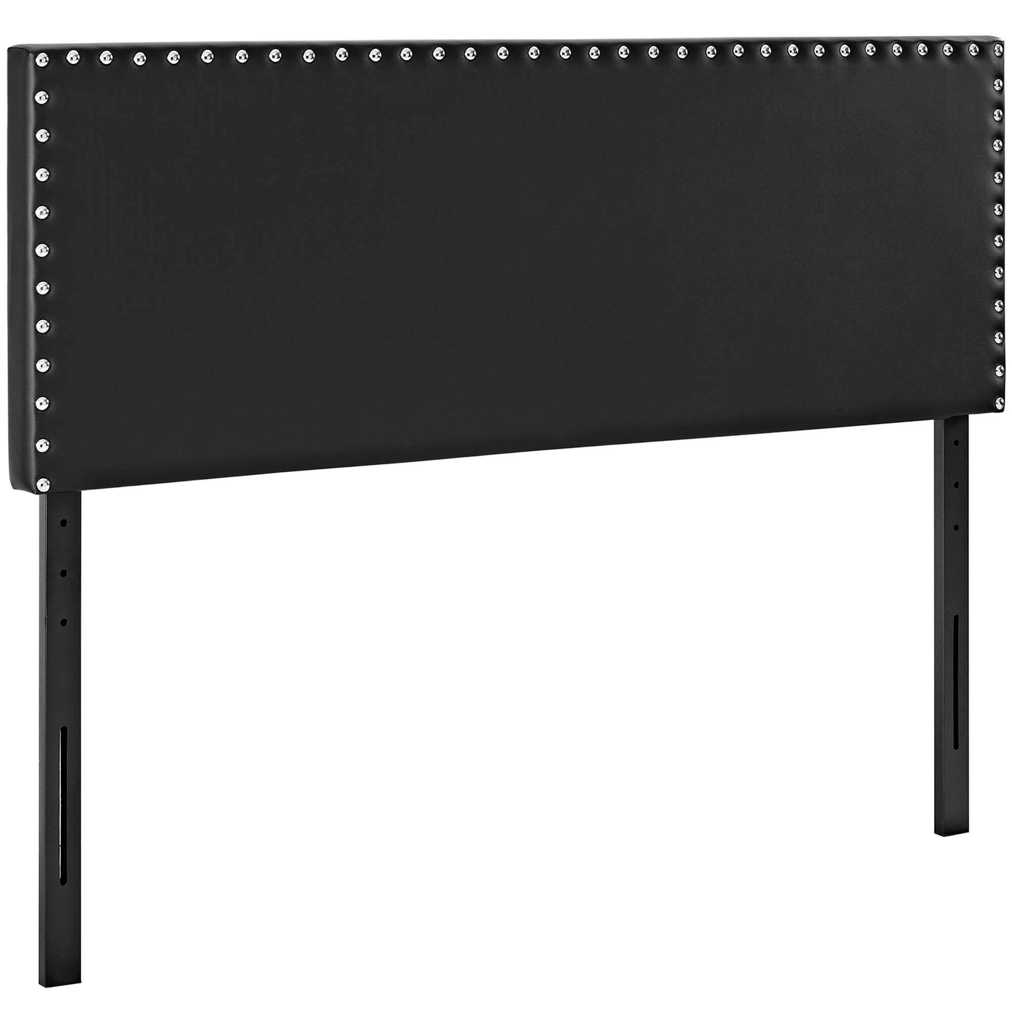 Angle. Modway - Phoebe Upholstered Vinyl King Headboard by Modway - Black.