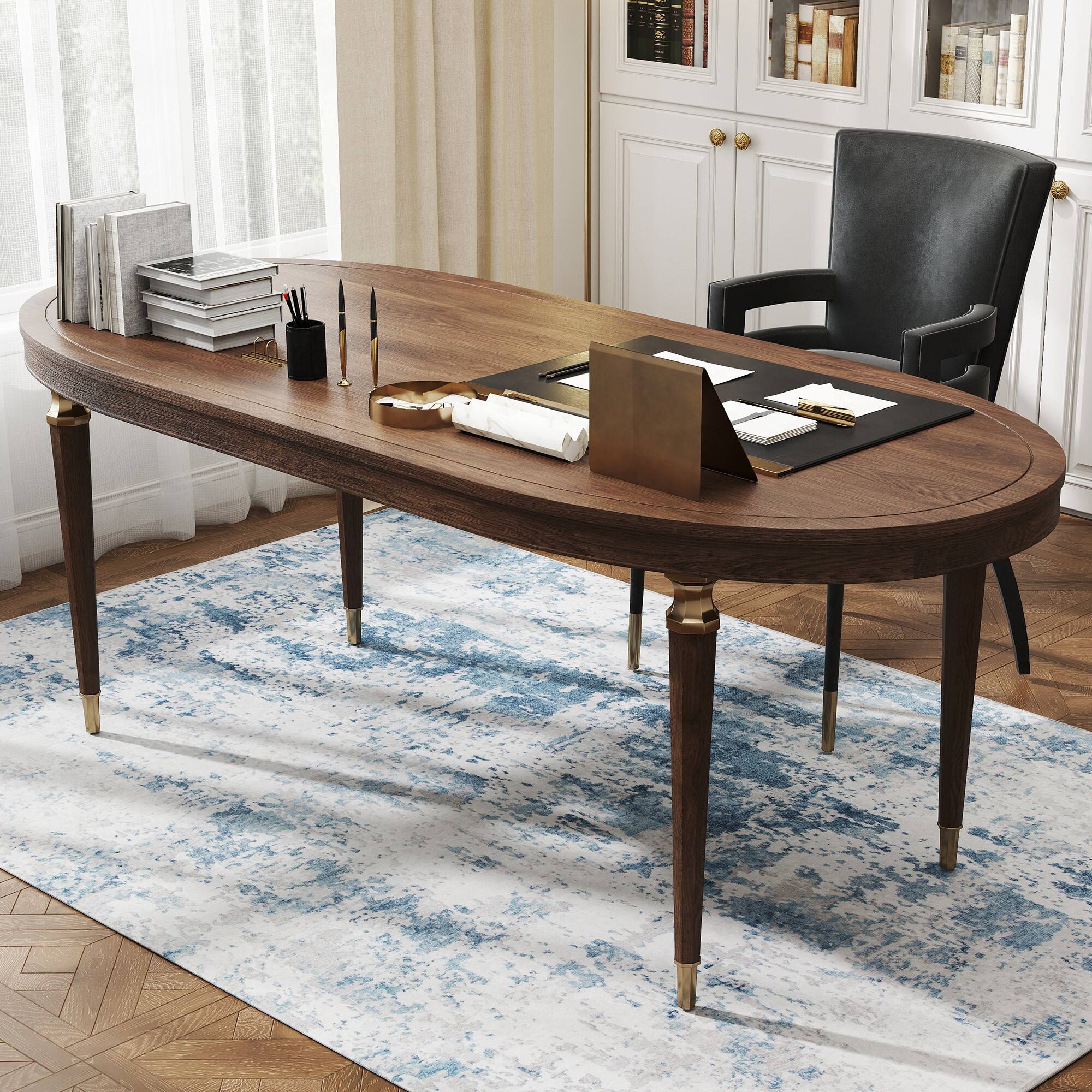 Alt View 8. Homcom - Area Rug 4x6, Machine Washable Non-Slip Modern Abstract Floor Cover for Living Room, Bedroom - Blue.