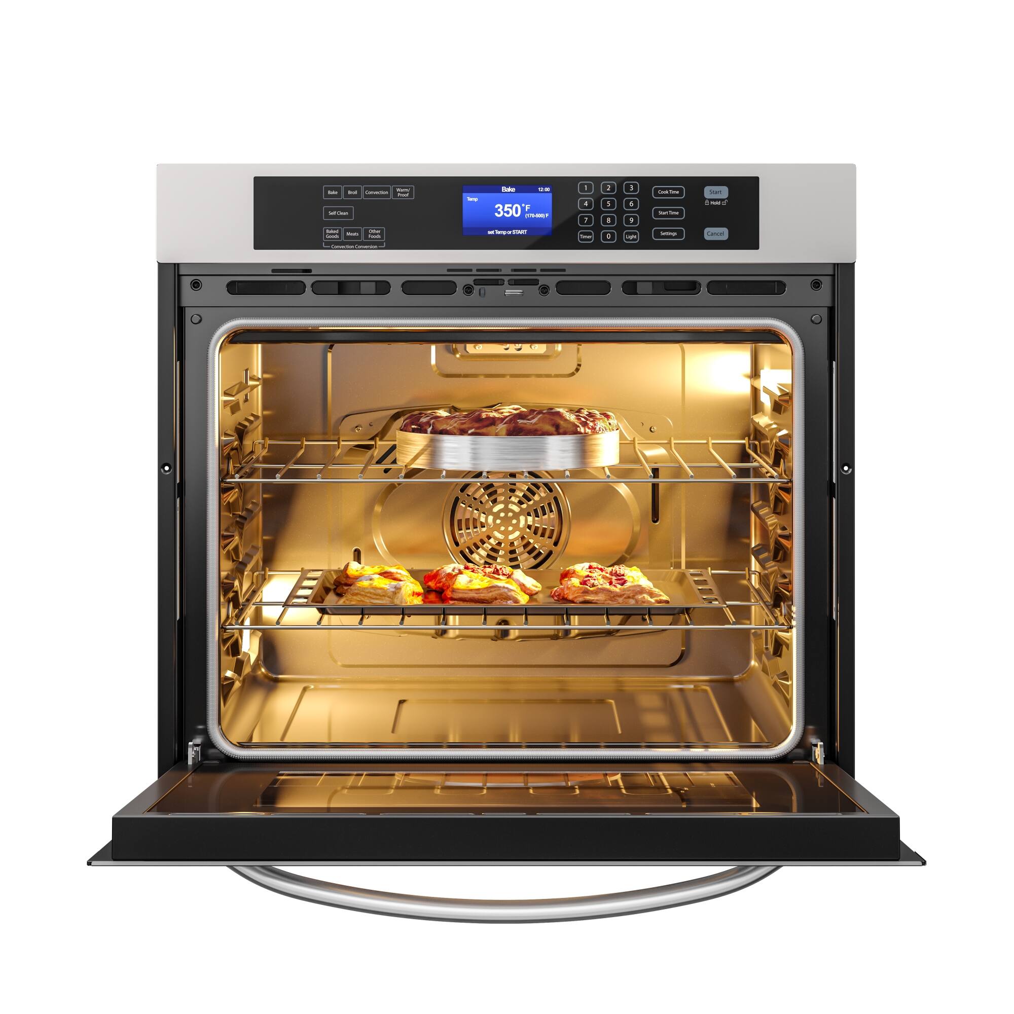 Left. Koolmore - 5 cu. ft. Stainless-Steel Electric Convection Oven, KM-WO30S-SS. - Stainless Steel.