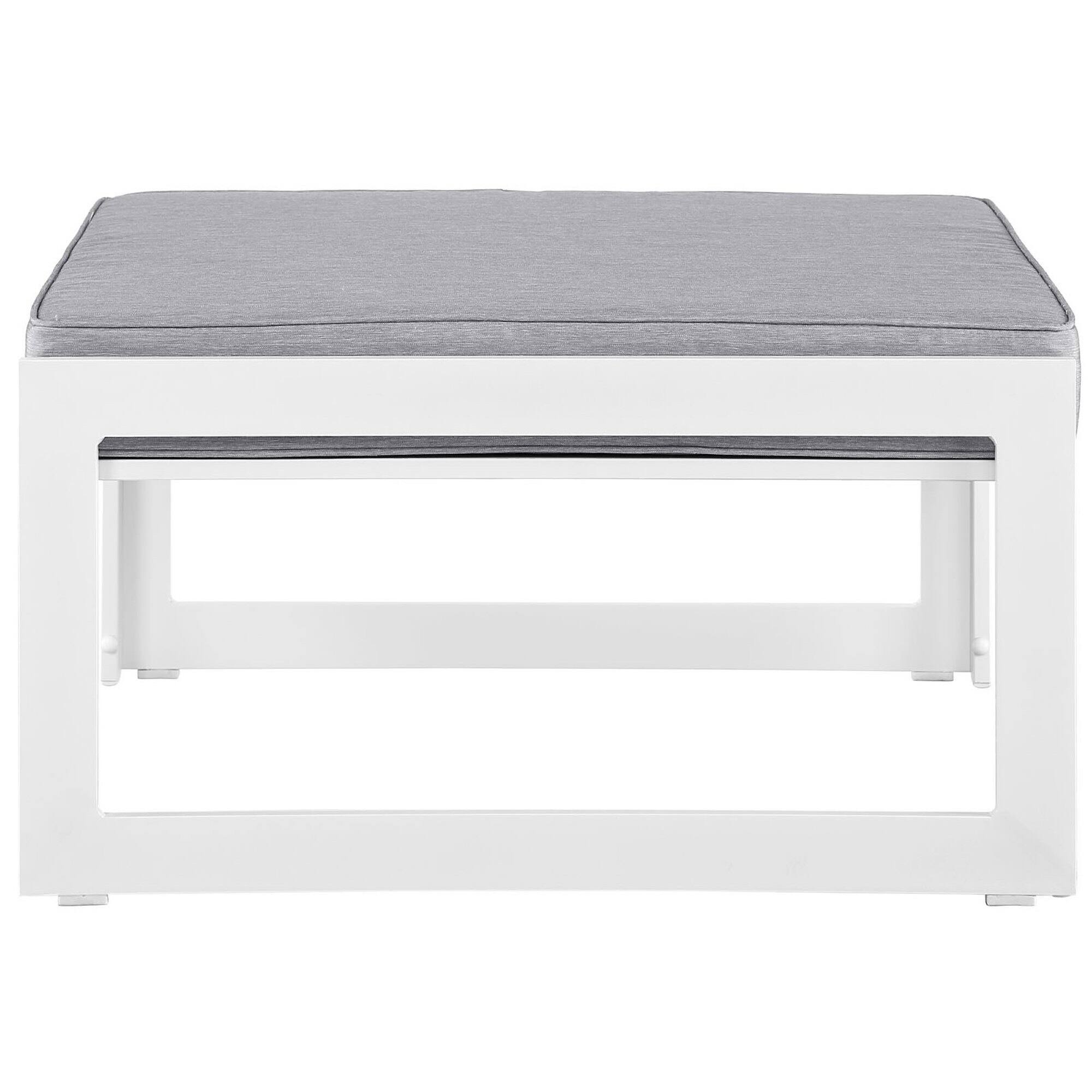 Left. Modway - Fortuna Outdoor Patio Ottoman by Modway - White Gray.