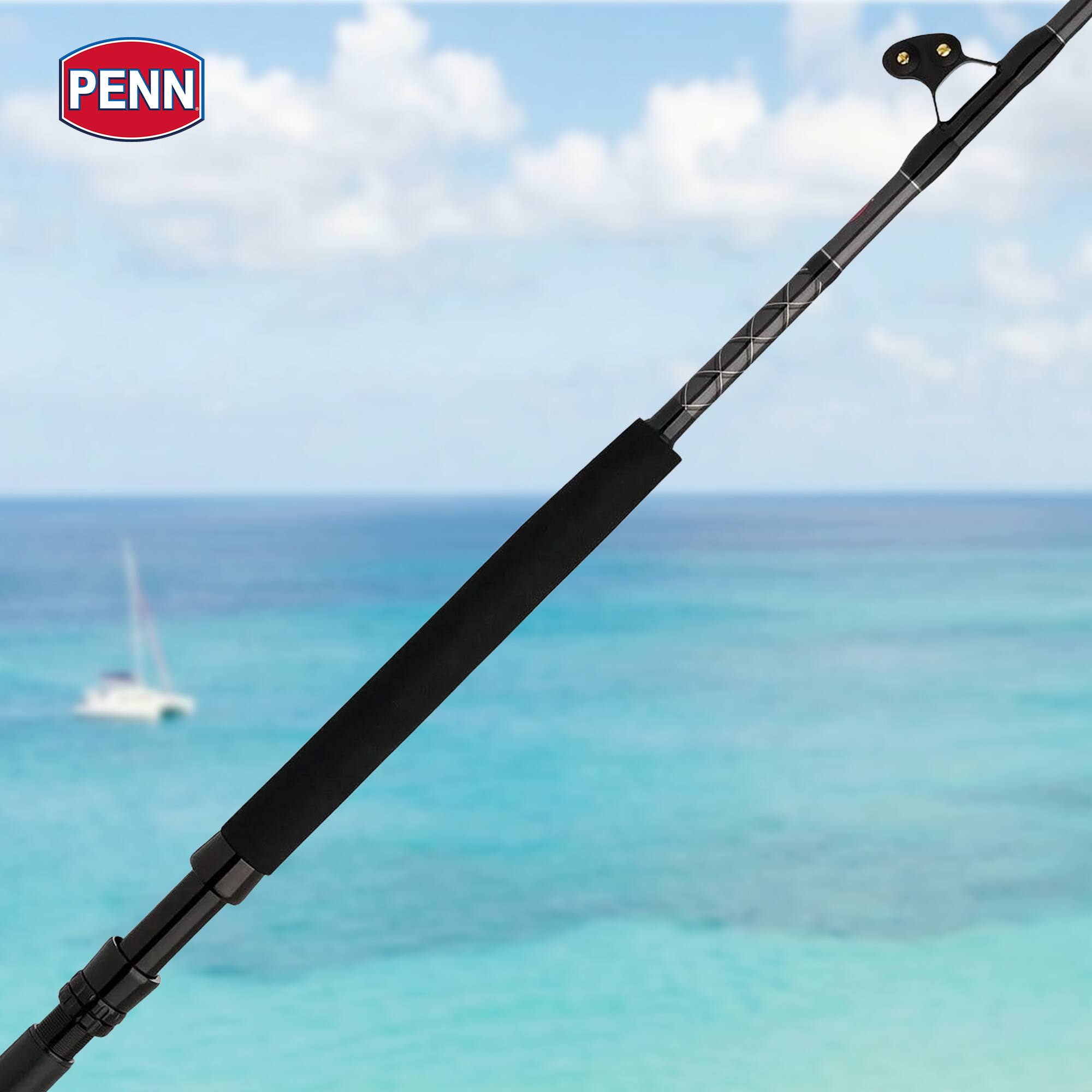 Alt View 3. PENN - Penn Ally II Boat Conventional Casting Fishing Rod 6 Feet, up to 80 Lbs, Black - black.